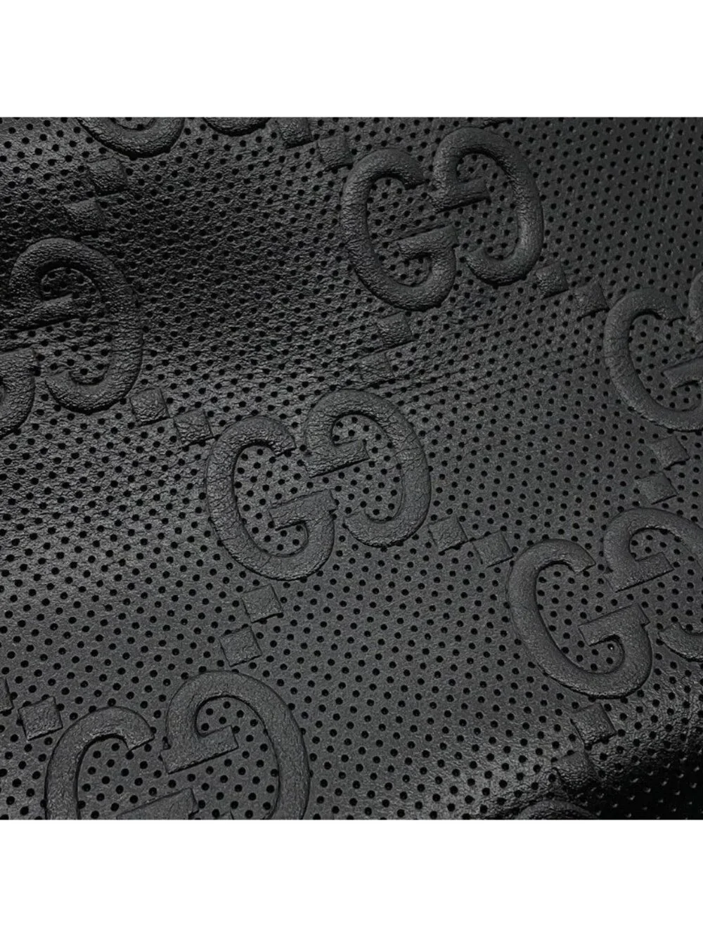 Gucci Belt Bag GG Embossed Bag Leather Black